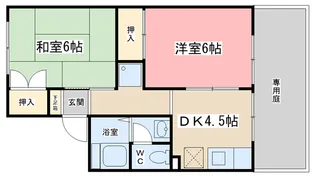 ドゥ・セジュール【1階】の間取り