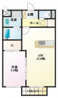リビオン下沖A【1階】の間取り
