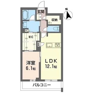 ヴィオラ・ボヌール【1階】の間取り