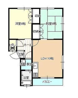 パークハイツ新町II【2階】の間取り