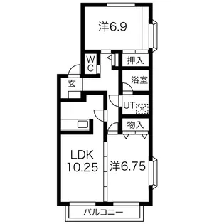 カーサ・アマリーロ【2階】の間取り