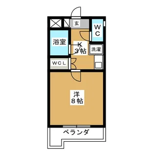 カーサ ビアンカ【3階】の間取り