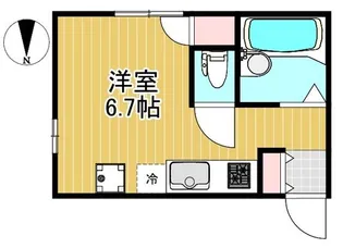 コーポ山崎【1階】の間取り