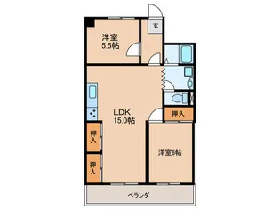 サンフラワー東雲【5階】の間取り