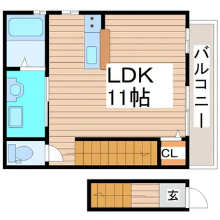 メトロコート六丁の目【2階】の間取り