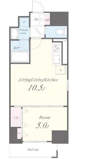 1DKの間取り画像