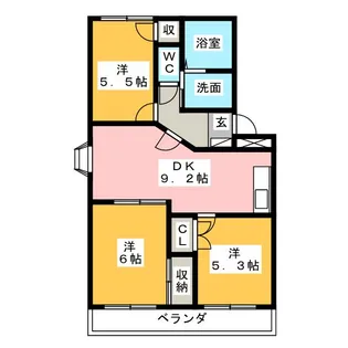 SunMates福田【3階】の間取り