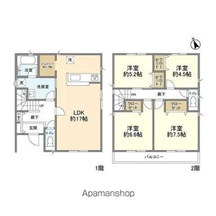 千葉県四街道市大日【一戸建】の間取り