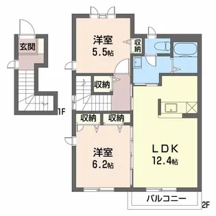 岐阜県羽島郡笠松町米野【アパート】の間取り