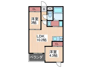 広島県広島市安芸区矢野東5【アパート】の間取り