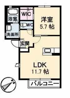 リバーサイド Y【2階】の間取り