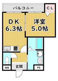 コンフォール姫里III【2階】の間取り