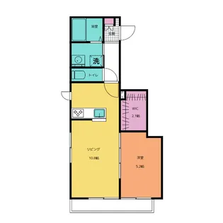 1LDKの間取り画像