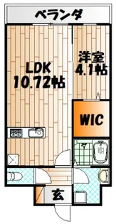 1LDKの間取り画像