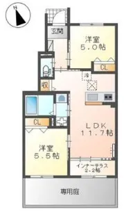 ハレカピリナ新涯【1階】の間取り