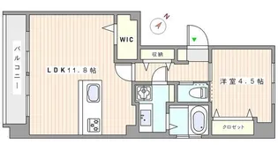 六義園第2コーポ【8階】の間取り