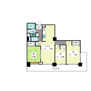 アーバンラフレ星ヶ丘10号棟【12階】の間取り