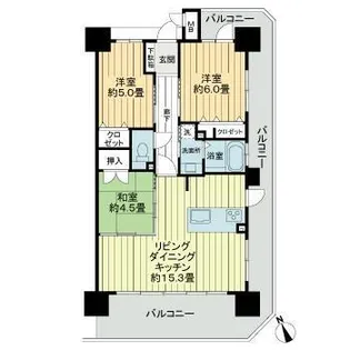 アルファライフ松島公園【6階】の間取り