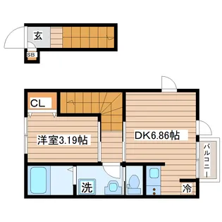 【新築】ラチッタ郡山【2階】の間取り