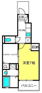 シュティル ラフレシール【1階】の間取り