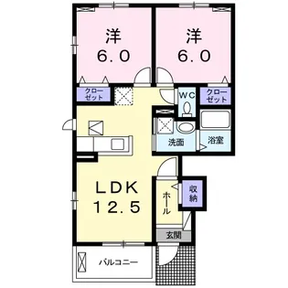 エレガンスE【1階】の間取り
