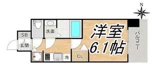 プレサンス梅田北ザ・ライブ【2階】の間取り