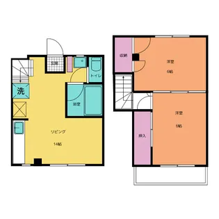 プラトウハウス【2階】の間取り