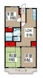 埼玉県越谷市北越谷2【マンション】の間取り