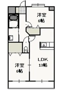 プレジール奥田【4階】の間取り