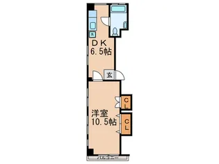 川崎マンション【4階】の間取り