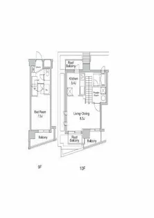 東京都渋谷区上原3【マンション】の間取り