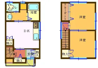 東京都荒川区西日暮里4【一戸建】の間取り