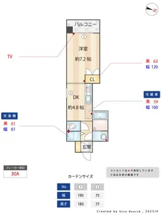 エンクレスト天神WING【9階】の間取り
