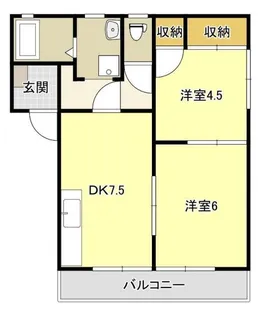 ハイツAOI【2階】の間取り
