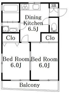 東京都中野区中央5【アパート】の間取り