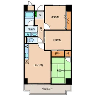 ベルメゾン宮下【1階】の間取り