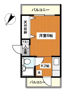 Kパレスレンガ坂【3階】の間取り