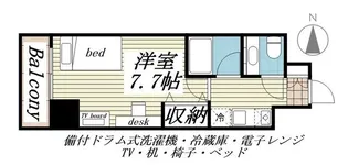 HF愛宕橋レジデンス【4階】の間取り