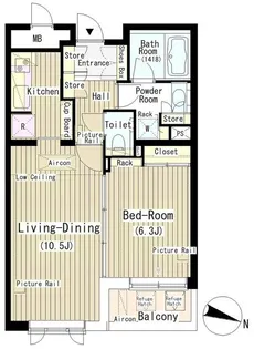 東京都港区南青山2【マンション】の間取り