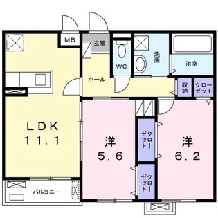パークサイド・フィオーレ【3階】の間取り