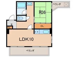 ときわ筒井ハイツ【7階】の間取り