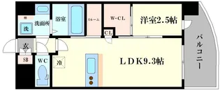 セレニテ難波グランデノール【5階】の間取り