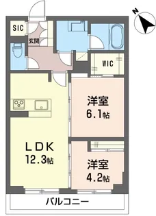 フェリシード野沢【3階】の間取り