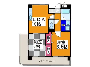 シャルマンコ-ト喜志【6階】の間取り