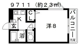 コンチネンタル春日丘【1階】の間取り