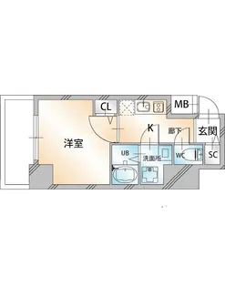 クオーレ神戸山手【5階】の間取り