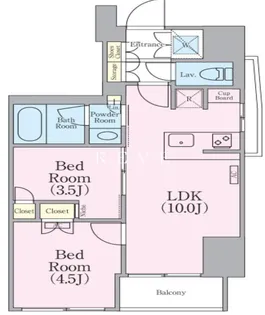 クレストコート蔵前レジデンス【2階】の間取り