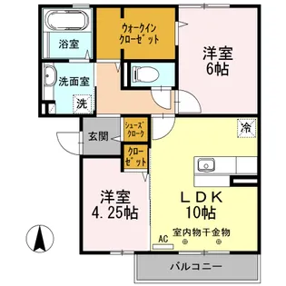 エスペランスI A棟【3階】の間取り