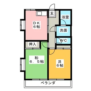 マンションサンリバー【4階】の間取り