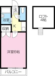 ロフトハウス城南【1階】の間取り